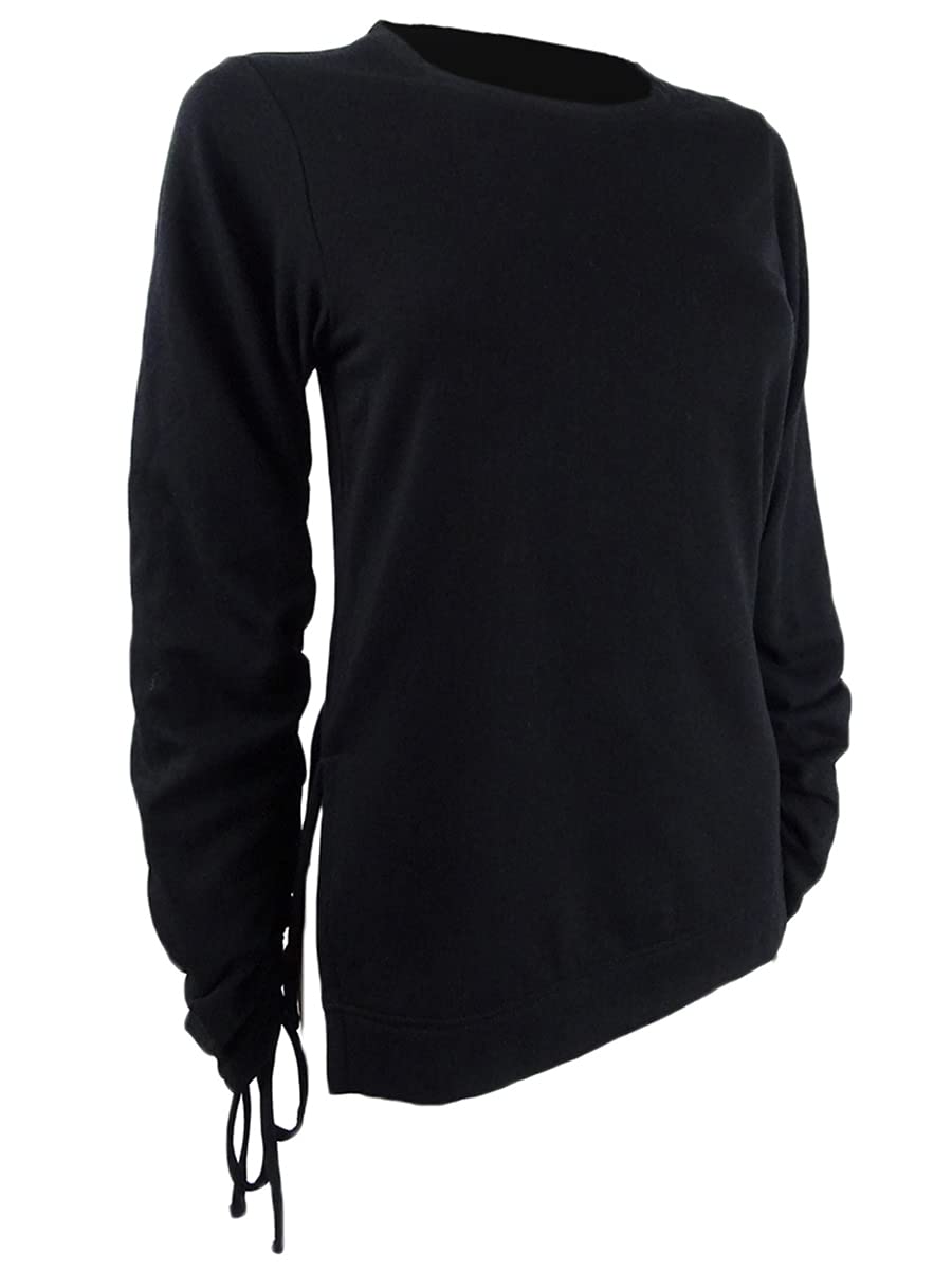Rachel Roy Womens Liya Comfy Cozy Sweatshirt Black M