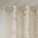 Palm Leaf Burnout Window Sheer Natural 50x84 Inches