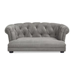 Kiki 36.5' Chesterfield Dog Sofa Bed, Medium, Uptown Gray Stain Resistant High Performance Polyester