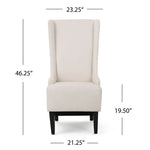 Alight Upholstered Dining Chair With High Back And Birch Wood Legs (Set of 2)