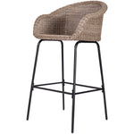Ladd Outdoor Metal Wicker Barstool Set of 2