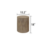 Set of 3 Rounded Wood Coffee Tables, End Tables, Plant Stands - Rustic Wood Finish