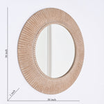 36” Handcrafted Wooden Wall Mirror