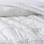 5 Piece Microfiber Ruffled Comforter Set White California King