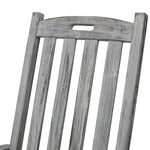 Wooden Oversized Porch Rocker Chair With Wide Seat and Tall Backrest