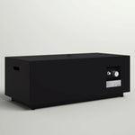 Modern Steel Outdoor Fire Pit Table with Lid