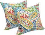 2 Pack Outdoor Throw Pillows (18x18 Inch)