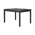 5 Piece Transitional Dining Room Set 48" Wood Dining Table with 4 Upholstered Side Chairs Charcoal Finish