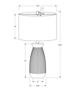 Lighting, Table Lamp, Ceramic, Contemporary - Gray