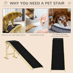 PawHut Dog Ramp for Bed with Non-Slip Carpet