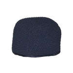 Semi Rounded Pouf Cable Knitted Perfect Seating