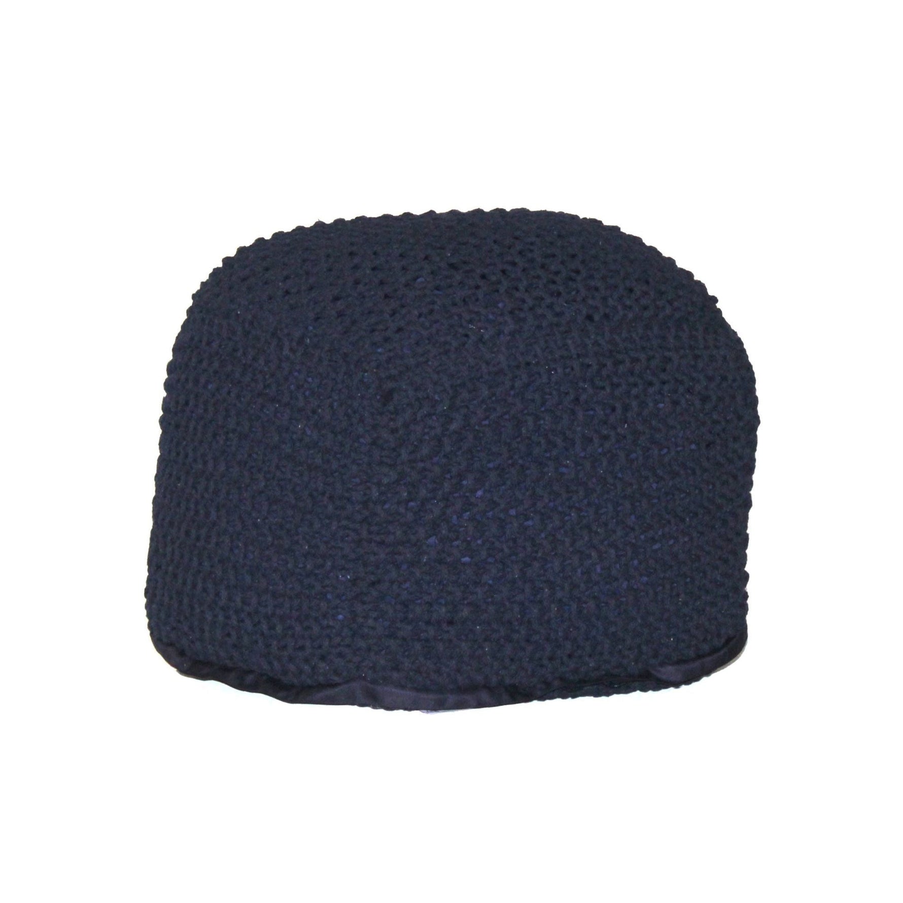 Semi Rounded Pouf Cable Knitted Perfect Seating