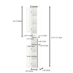 Slim Tall Bathroom Storage Cabinet With Adjustable Shelves