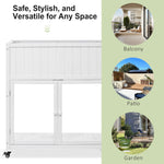 TOPMAX Patio Mini Wood Cold Frame Greenhouse