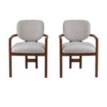 Upholstered Arm Dining Chairs (Set of 2)