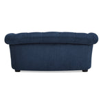 Kiki 36.5' Chesterfield Dog Sofa Bed, Medium, Pacific Blue Stain Resistant High Performance Polyester