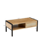 Modern Rattan Coffee Table 40.16 Inches