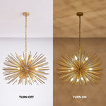 29" Mid-Century Modern 12-Light Starburst Chandelier