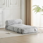 Latina Indoor Foldable Bean Bag Lounge Chair - Light Gray
