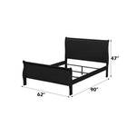 Louis Philippe Sleigh Style Bed