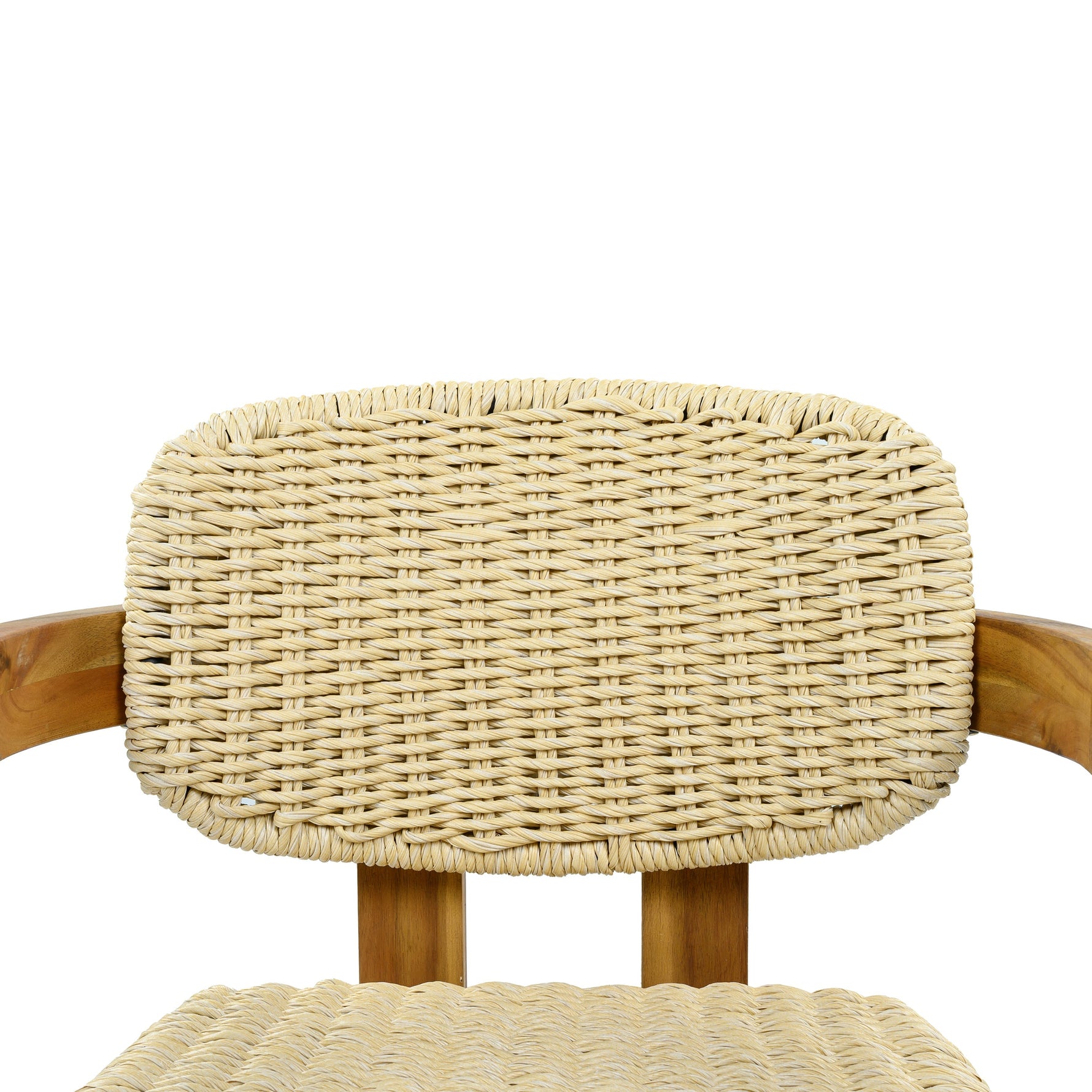 Outdoor Woven Rattan Chair Set Two Accent Chairs