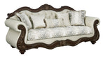 Pierce Sofa With 5 Pillows - Beige / Cherry