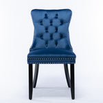 Nikki Collection Modern Tufted Velvet Upholstered Dining Chair Set of 2