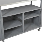 Foldable Outdoor Kitchen Island Patio Mobile Kitchen Cart