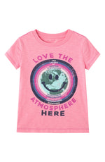 Peek Aren'T You Curious Kids' Protect the Ozone Graphic Tee, Size 8 in Pink