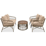 Bohemia-Inspired 4-Person Outdoor Seating Group With Removable Cushions