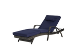 Outdoor Wicker Reclining Chair Set of 2 with Cushions