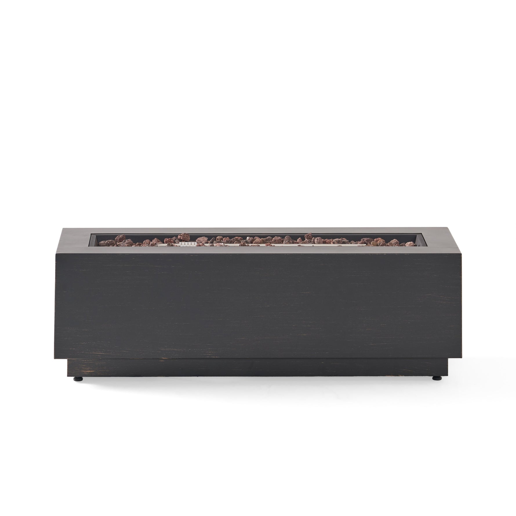 Modern Dark Grey 40' Outdoor Iron Propane Fire Pit