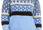 Karen Kane Jacquard Sweater Navy