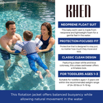 Floating Jackets with Sleeves for Bool or Beach | 1-3 Years | White & Blue