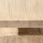 Calder 18' Solid Square Reclaimed Elm Block Plinth Side Table, Heritage Light Natural Brown