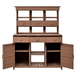Topmax 65.7'' Tall Garden Potting Bench Table with Hutch