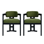 Stylish Indoor Upholstered Wood Dining Chair Set of 2