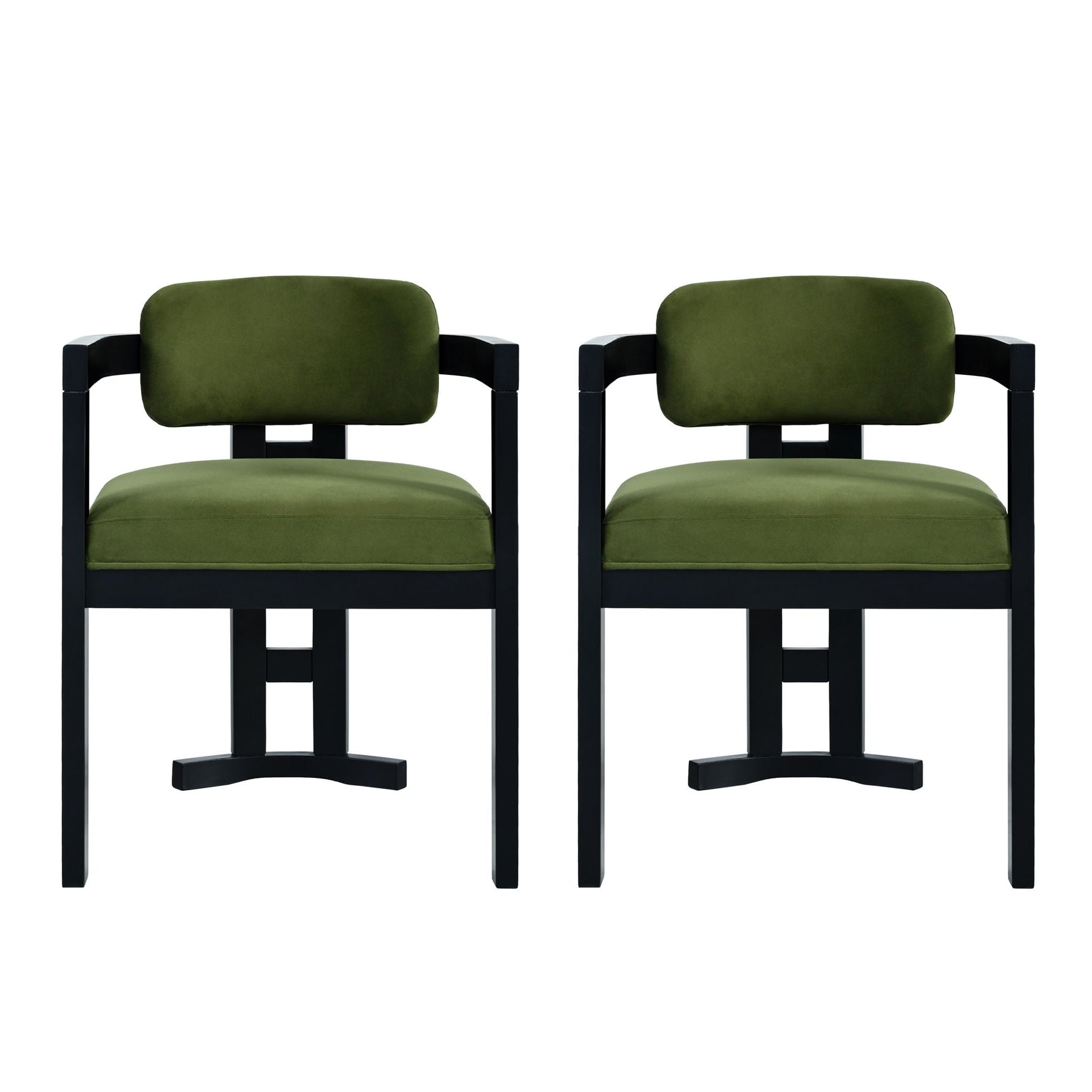 Stylish Indoor Upholstered Wood Dining Chair Set of 2