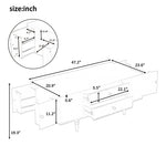 Modern Rectangle Coffee Table with Four Drawers
