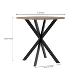 Round Dining Table For 2 - 4 People, Compact Kitchen Or Dining Room - Rustic Brown