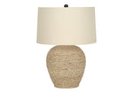 Lighting Table Lamp Rattan Resin Transitional - Beige