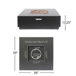 Modern Square Fire Pit With 50,000 BTU