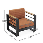 Giovanna Club Chair Set With Aluminum Frame