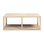 Ellis 48" Reclaimed Wood Open Frame Coffee Table with Lower Shelf