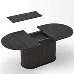 55.11'-70.86' Extendable Dining Table with Striped Legs