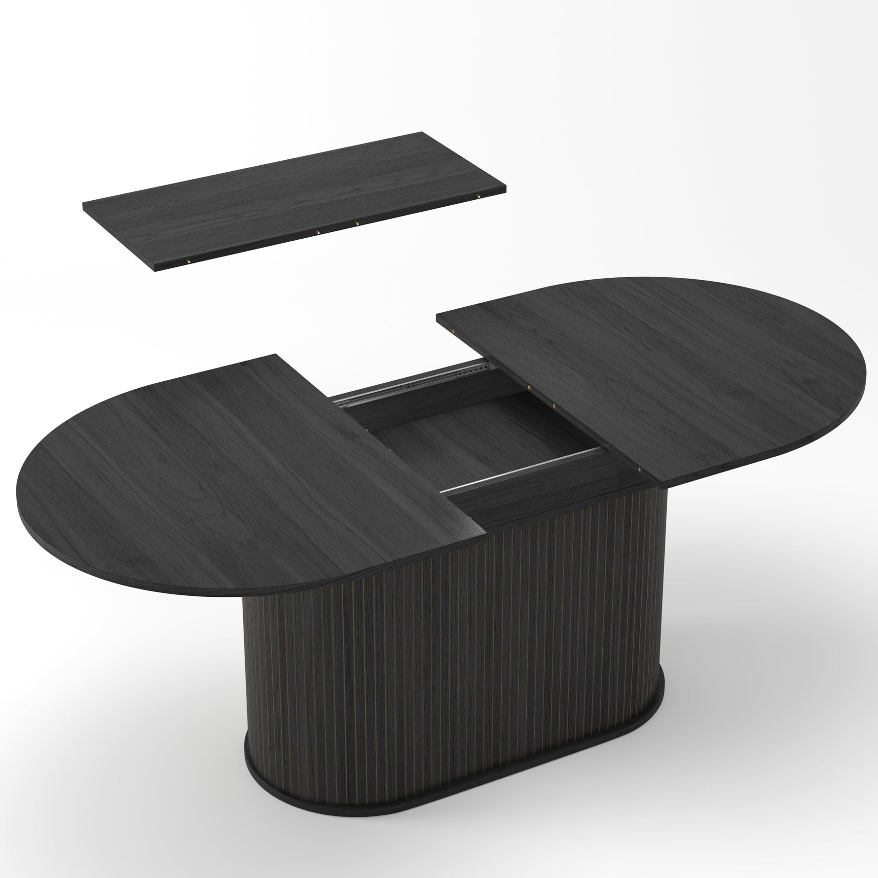 55.11'-70.86' Extendable Dining Table with Striped Legs