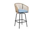 Outdoor Bar Stools Set of 4 with Armrests and Backrest