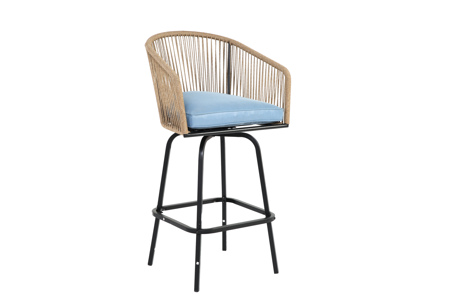 Outdoor Bar Stools Set of 4 with Armrests and Backrest