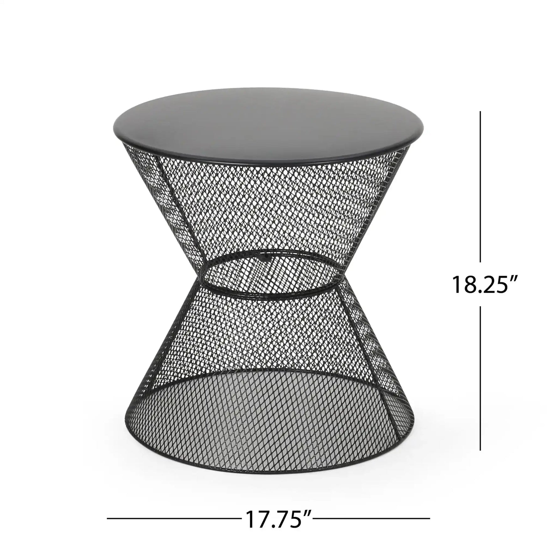 Nevada Contemporary Side Table with Mesh Design