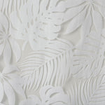 Palm Leaf Burnout Sheer Window Curtain White 50x63